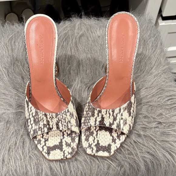 Amina Muaddi Shoes - Snakeskin Amina Muaddi Patterned Women's Shoes